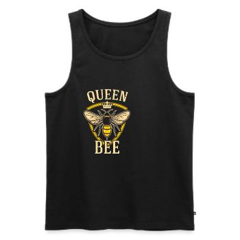 Reine des abeilles - cadeau TShirt apiculteur abeilles - Débardeur bio Premium Homme - noir - Devant - AI Model Male 178 light (178cm)
