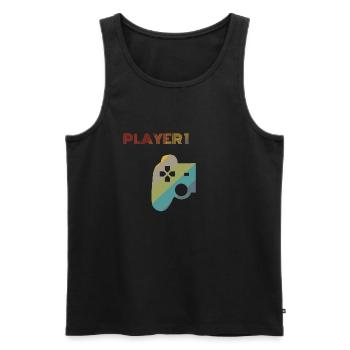 Nerd gamer ne pas niveler le jeu geek gamen femme homme - Débardeur bio Premium Homme - noir - Devant - Michal (187cm)
