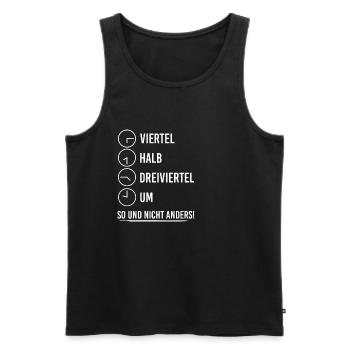 DDR Sachsen Erfurt Ossi Ostberlin Geschenk Spruch - Männer Premium Bio Tank Top - Schwarz - Vorne - Michal (187cm)