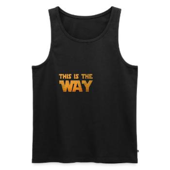 This is the way - Retro Saying - Men's Premium Organic Tank Top - black - Front - AI Model Male 178 light (178cm)