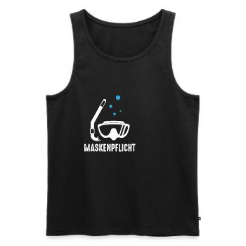 Mask compulsory Diver mask Funny diving goggles - Men's Premium Organic Tank Top - black - Front - Michal (187cm)