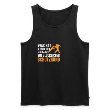 Schutzhund Schäferhund Lustiger Spruch Hund IGP - Männer Premium Bio Tank Top - Schwarz - Vorne - Michal (187cm)