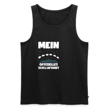 Sheep Sleep shirt Sheep Pyjama Nightgown - Men's Premium Organic Tank Top - black - Front - AI Model Male 178 light (178cm)