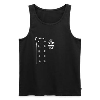 Chef Koch Kochjacke Küchenchef Geschenk zum Kochen - Männer Premium Bio Tank Top - Schwarz - Vorne - Michal (187cm)