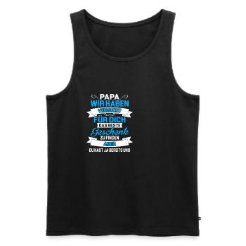 Männertag Himmelfahrt Vatertag 2021 Papa Spruch - Männer Premium Bio Tank Top - Schwarz - Vorne - Michal (187cm)