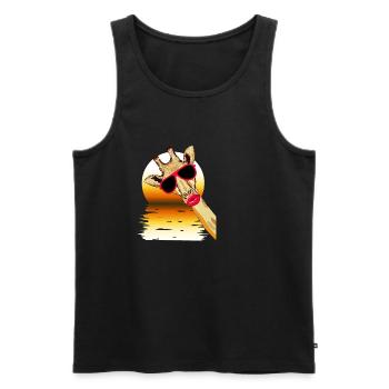 giraffe - Männer Premium Bio Tank Top - Schwarz - Vorne - Michal (187cm)