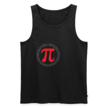 Pi Mathematics Math Gift Mathematician - Men's Premium Organic Tank Top - black - Front - AI Model Male 178 light (178cm)
