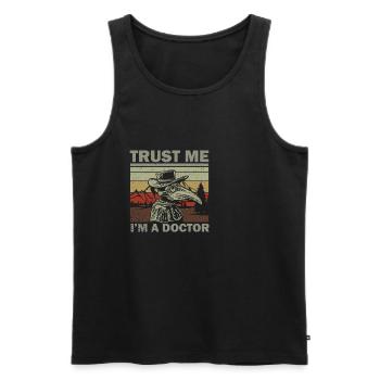 Trust Me I’m A Doctor Docteur Dr Lustige Docteur - Débardeur bio Premium Homme - noir - Devant - Michal (187cm)