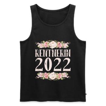 Rentnerin 2022 Ruhestand Blumen Rente - Männer Premium Bio Tank Top - Schwarz - Vorne - Michal (187cm)