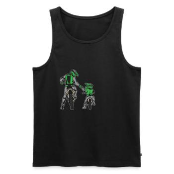 Motocross Père & Fils Cadeau Motocycliste - Débardeur bio Premium Homme - noir - Devant - Michal (187cm)