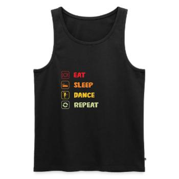 Eat Sleep Dance Repeat Dancer Gift Dance & - Men's Premium Organic Tank Top - black - Front - AI Model Male 178 light (178cm)