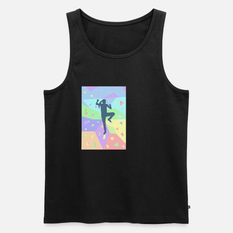 Bouldern Kletterer Geschenk Kletterwand Boulderer - Männer Premium Bio Tank Top - Schwarz