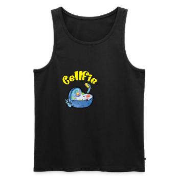 Cellfie Zelle Biologie Witz Selfie Biologen - Männer Premium Bio Tank Top - Schwarz - Vorne - Michal (187cm)