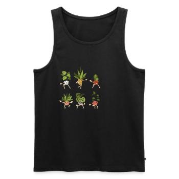 Plants Dancing Flowers Garden Florist Gardener - Men's Premium Organic Tank Top - black - Front - Michal (187cm)