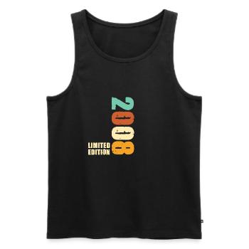 2008 Limited Edition 2008 Born Birthday - Men's Premium Organic Tank Top - black - Front - Michal (187cm)
