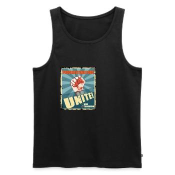 Procrastinators Unite Tomorrow Prokrastination - Männer Premium Bio Tank Top - Schwarz - Vorne - AI Model Male 178 light (178cm)