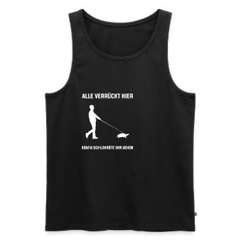 Alle Verrückt Komm Schildkröte Wir Gehen Lustiger - Männer Premium Bio Tank Top - Schwarz - Vorne - Michal (187cm)