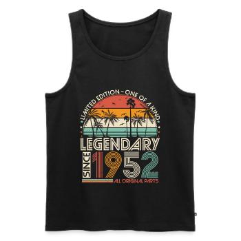 1952 Vintage Vintage Retro Cadeau d’anniversaire - Débardeur bio Premium Homme - noir - Devant - Michal (187cm)