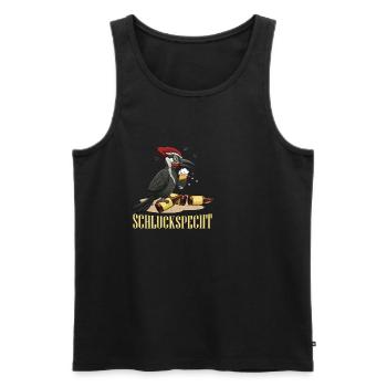 Schluckspecht Bier Alkohol Saufen Party Feiern - Männer Premium Bio Tank Top - Schwarz - Vorne - Michal (187cm)