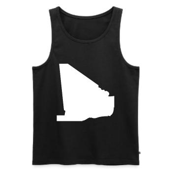 Drapeau de la carte du Mali - Débardeur bio Premium Homme - noir - Devant - AI Model Male 178 light (178cm)