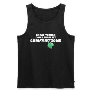 MY COMFARTZONE Lustiges Furzen Geschenk Pupsen - Männer Premium Bio Tank Top - Schwarz - Vorne - AI Model Male 178 light (178cm)