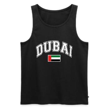 Dubai Flag - Men's Premium Organic Tank Top - black - Front - Michal (187cm)