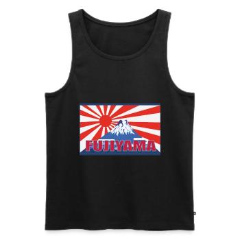 Fujiyama the highest mountain Japan - cool Fuji shirt - Men's Premium Organic Tank Top - black - Front - AI Model Male 178 light (178cm)