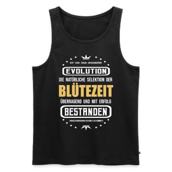 Blütezeit mit Erfolg bestanden T-Shirt - Männer Premium Bio Tank Top - Schwarz - Vorne - Michal (187cm)