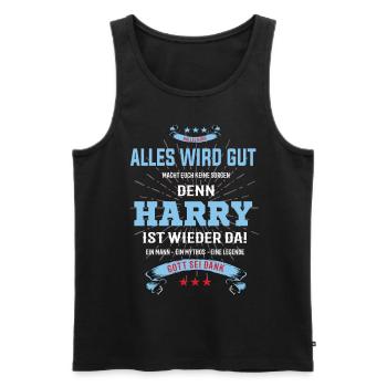 tout ira bien parce que Harry Is There T-Shirt - Débardeur bio Premium Homme - noir - Devant - AI Model Male 178 light (178cm)