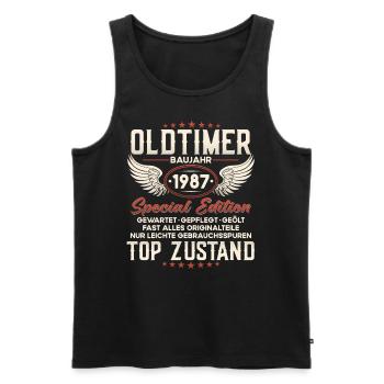Oldtimer Baujahr 1987 Geburtstag Geschenk - Männer Premium Bio Tank Top - Schwarz - Vorne - Michal (187cm)