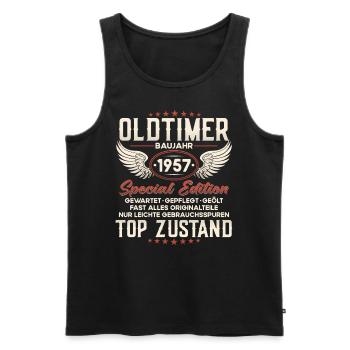 Oldtimer Baujahr 1957 Geburtstag Geschenk - Männer Premium Bio Tank Top - Schwarz - Vorne - Michal (187cm)