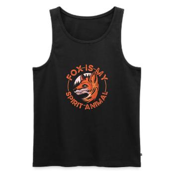 Fox Is My Spirit Animal for a Carnivore Animal - Men's Premium Organic Tank Top - black - Front - AI Model Male 178 light (178cm)