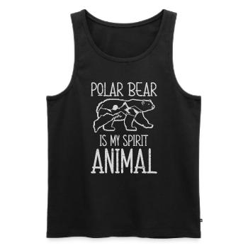 L’ours polaire est mon animal faune ourson - Débardeur bio Premium Homme - noir - Devant - Michal (187cm)