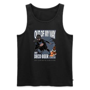 Diving deco beer out of the way gift - Men's Premium Organic Tank Top - black - Front - Michal (187cm)