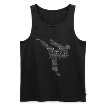 Karate Begriffe Karate-Do Wörter im Yoko-Geri - Männer Premium Bio Tank Top - Schwarz - Vorne - AI Model Male 178 light (178cm)