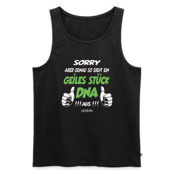 so sieht ein geiles Stück DNA aus Geschenk - Männer Premium Bio Tank Top - Schwarz - Vorne - AI Model Male 178 light (178cm)