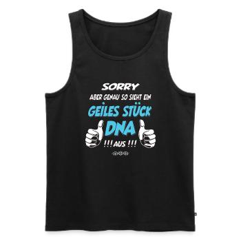 so sieht ein geiles Stück DNA aus Geschenk - Männer Premium Bio Tank Top - Schwarz - Vorne - AI Model Male 178 light (178cm)