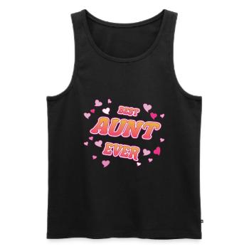Best Aunt Ever, beste Tante für immer Design - Männer Premium Bio Tank Top - Schwarz - Vorne - AI Model Male 178 light (178cm)