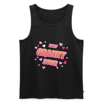 Best Granny Ever, Best Grandma in the World Design - Men's Premium Organic Tank Top - black - Front - Michal (187cm)