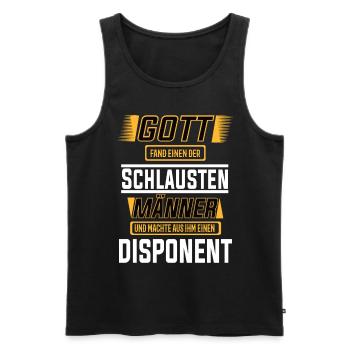 Disponent einer der schlausten Männer der Welt - Männer Premium Bio Tank Top - Schwarz - Vorne - Michal (187cm)
