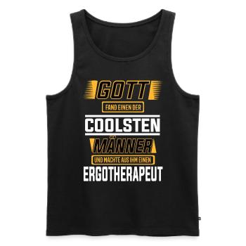 Ergotherapeut, einer der coolsten Männer der Welt - Männer Premium Bio Tank Top - Schwarz - Vorne - Michal (187cm)