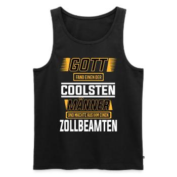 Zollbeamter, einer der coolsten Männer der Welt - Männer Premium Bio Tank Top - Schwarz - Vorne - Michal (187cm)