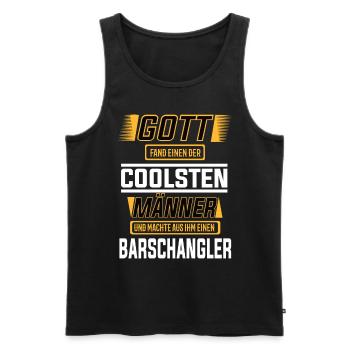 Barschangler einer der coolsten Männer der Welt - Männer Premium Bio Tank Top - Schwarz - Vorne - Michal (187cm)