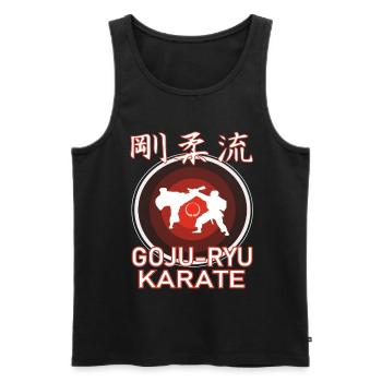 Das coolle Goju-ryu Karate Kampfsport Outfit, - Männer Premium Bio Tank Top - Schwarz - Vorne - AI Model Male 178 light (178cm)