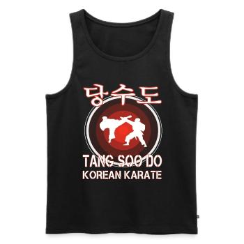 Tang Soo Do le design de karaté coréen - Débardeur bio Premium Homme - noir - Devant - Michal (187cm)