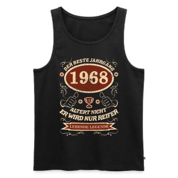 1968 der bester Jahrgang - Männer Premium Bio Tank Top - Schwarz - Vorne - Michal (187cm)