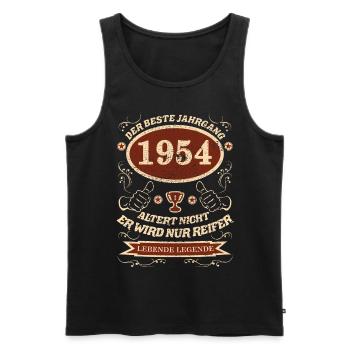 1954 der bester Jahrgang, - Männer Premium Bio Tank Top - Schwarz - Vorne - Michal (187cm)