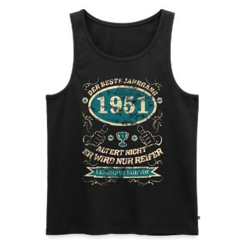 1951 der bester Jahrgang Design - Männer Premium Bio Tank Top - Schwarz - Vorne - Michal (187cm)