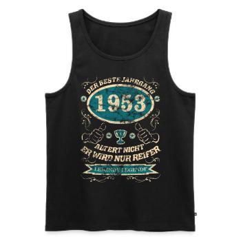 1953 der bester Jahrgang Design - Männer Premium Bio Tank Top - Schwarz - Vorne - AI Model Male 178 light (178cm)