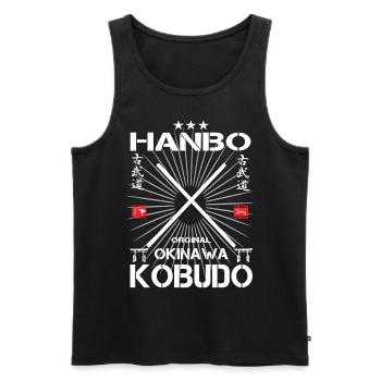 Hanbo Okinawa Kobudo Design - Männer Premium Bio Tank Top - Schwarz - Vorne - AI Model Male 178 light (178cm)
